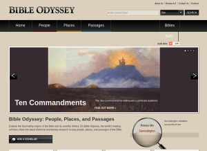 How bibleodyssey.org looks like on a tablet such as an iPad.