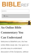 How bibleref.com looks like on a mobile device such as an iPhone.