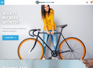 How bicyclebluebook.com looks like on a tablet such as an iPad.