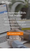 How bidsync.com looks like on a mobile device such as an iPhone.