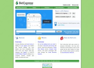 How bidx.com looks like on a tablet such as an iPad.