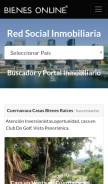How bienesonline.com looks like on a mobile device such as an iPhone.