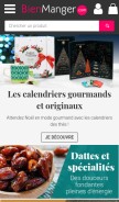 How bienmanger.com looks like on a mobile device such as an iPhone.