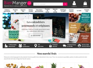 How bienmanger.com looks like on a tablet such as an iPad.