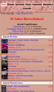 How bierschinken.net looks like on a mobile device such as an iPhone.