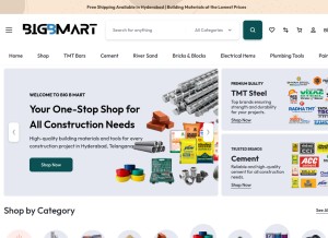 How bigbmart.com looks like on a tablet such as an iPad.