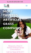 How bigbullyturf.com looks like on a mobile device such as an iPhone.
