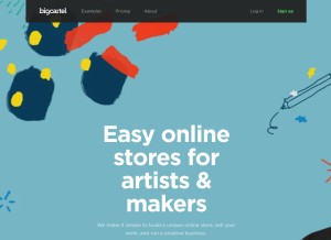 How bigcartel.com looks like on a tablet such as an iPad.