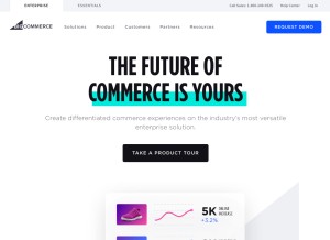 How bigcommerce.com looks like on a tablet such as an iPad.