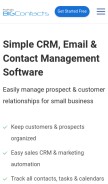 How bigcontacts.com looks like on a mobile device such as an iPhone.
