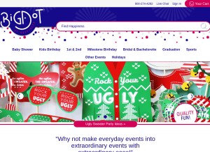 How bigdotofhappiness.com looks like on a tablet such as an iPad.