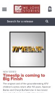 How bigfinish.com looks like on a mobile device such as an iPhone.