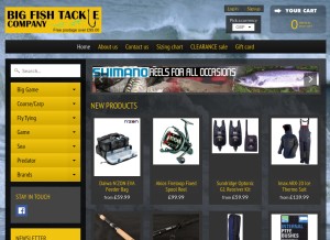 How bigfishtacklecompany.uk looks like on a tablet such as an iPad.