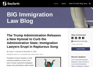 How bigimmigrationlawblog.com looks like on a tablet such as an iPad.