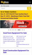 How bigiron.com looks like on a mobile device such as an iPhone.