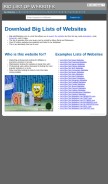 How biglistofwebsites.com looks like on a mobile device such as an iPhone.