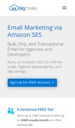 How bigmailer.io looks like on a mobile device such as an iPhone.
