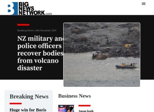 How bignewsnetwork.com looks like on a tablet such as an iPad.