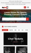 How bigstub.com looks like on a mobile device such as an iPhone.