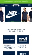 How bigtopshirtshop.com looks like on a mobile device such as an iPhone.