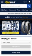 How bikebandit.com looks like on a mobile device such as an iPhone.