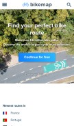 How bikemap.net looks like on a mobile device such as an iPhone.