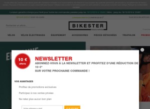 How bikester.fr looks like on a tablet such as an iPad.