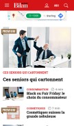 How bilan.ch looks like on a mobile device such as an iPhone.