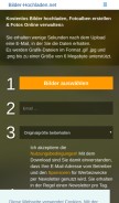 How bilder-hochladen.net looks like on a mobile device such as an iPhone.