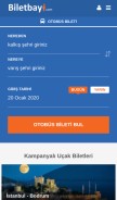 How biletbayi.com looks like on a mobile device such as an iPhone.