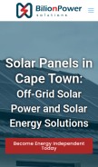 How bilionpower.co.za looks like on a mobile device such as an iPhone.