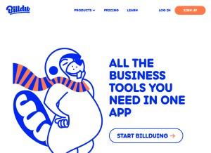 How billdu.com looks like on a tablet such as an iPad.