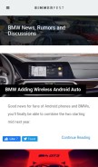 How bimmerfest.com looks like on a mobile device such as an iPhone.