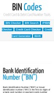 How bincodes.com looks like on a mobile device such as an iPhone.