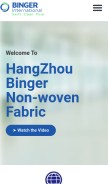 How bingerwipes.com looks like on a mobile device such as an iPhone.