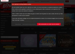 How bingoalcasino.be looks like on a tablet such as an iPad.