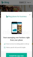 How bingplaces.com looks like on a mobile device such as an iPhone.