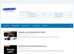 How binostalji.com looks like on a tablet such as an iPad.