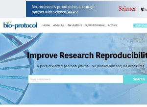 How bio-protocol.org looks like on a tablet such as an iPad.