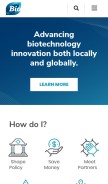 How bio.org looks like on a mobile device such as an iPhone.