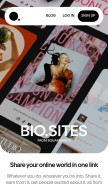 How bio.site looks like on a mobile device such as an iPhone.