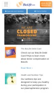 How biolifeplasma.com looks like on a mobile device such as an iPhone.
