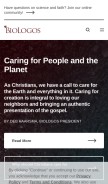How biologos.org looks like on a mobile device such as an iPhone.