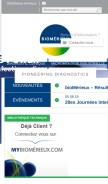How biomerieux.fr looks like on a mobile device such as an iPhone.