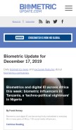How biometricupdate.com looks like on a mobile device such as an iPhone.
