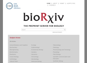 How biorxiv.org looks like on a tablet such as an iPad.