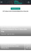 How biosarchives.com looks like on a mobile device such as an iPhone.