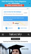 How biotecnika.org looks like on a mobile device such as an iPhone.