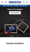 How birkenstock.com looks like on a mobile device such as an iPhone.
