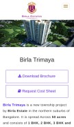 How birla-trimaya.in looks like on a mobile device such as an iPhone.